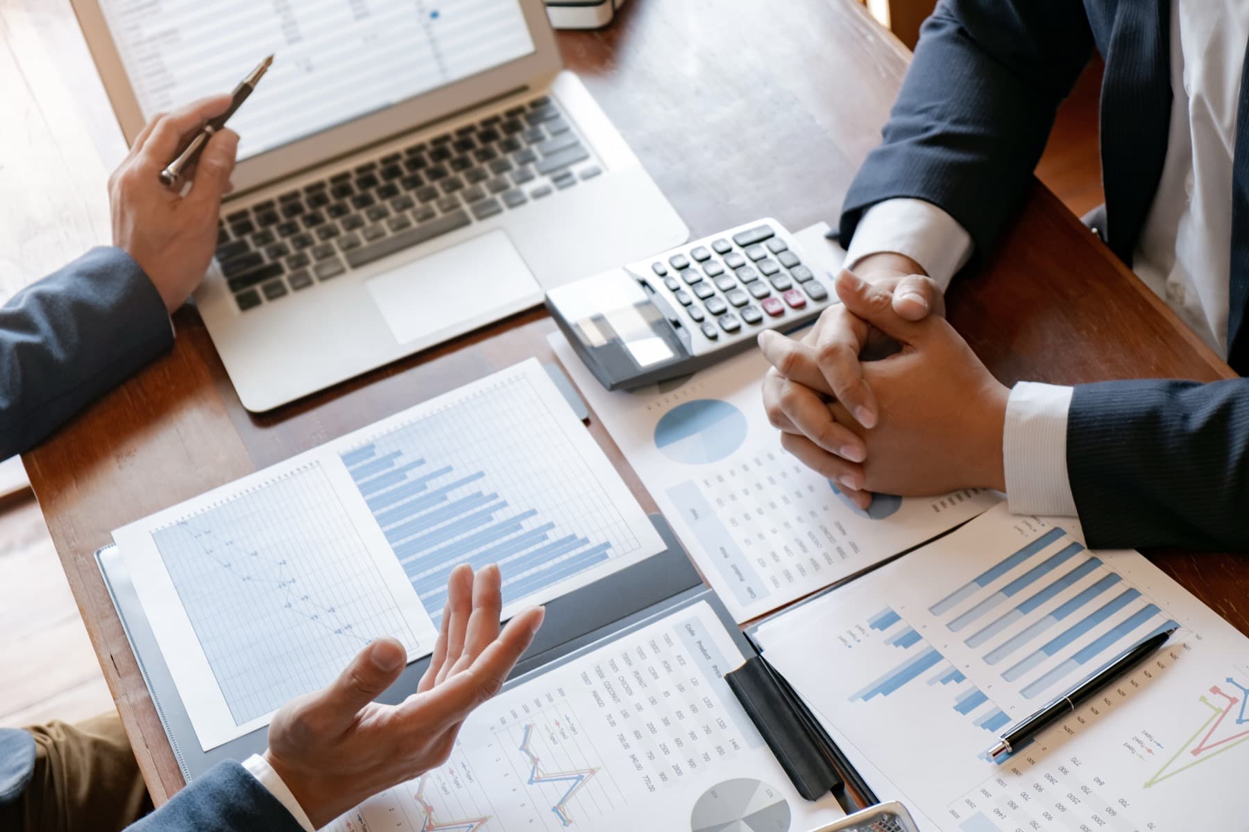 Professionals conducting a transaction review